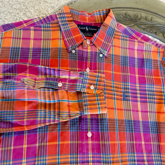 Polo Ralph Lauren Men's XL Shirt Classic Fit Madras Plaid Long Sleeve - Picture 1 of 10
